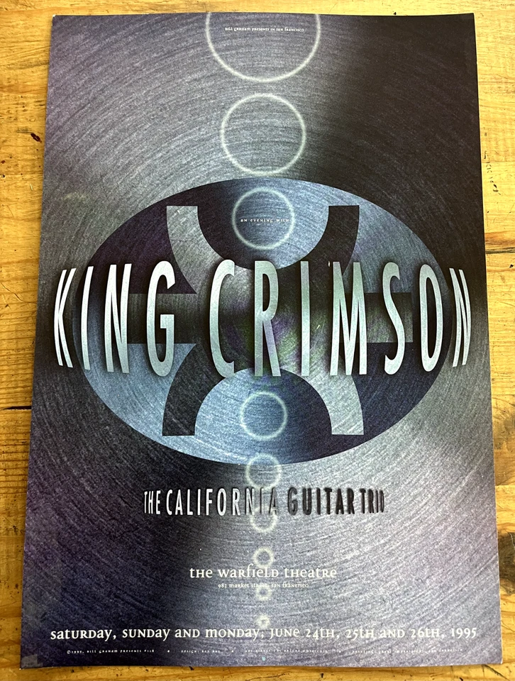 Póster de concierto King Crimson - Warfield - 1995 Foto 1 de 1