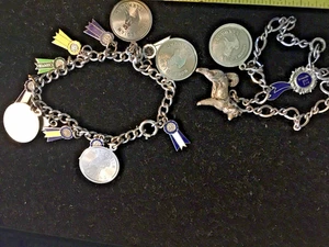 Par Pulsera American Kennel Club Charm Estampada y Probada Plata de Ley 45g - Imagen 1 de 4