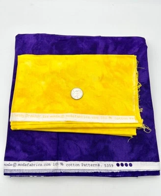 Moda BATIK By Quilt Country Sara Tuttle & Sandy Brawner Purple 2yd Yellow 1/2yd - Image 1 of 3