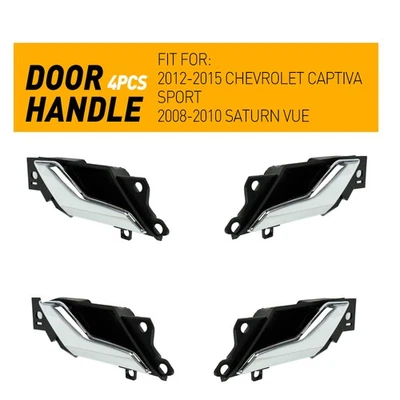 4X Manija de puerta interior izquierda+derecha cromada para 2009 2008 2010 Saturn Vue EP Foto 1 de 4