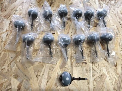 14x Möbelknopf Porzellan Grau Vintage Neu  - Bild 1 von 3