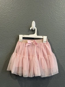Girls Ballerina Pink Bow Sparkle Tutu Dance H&M Size 4/6Y Skirt - Picture 1 of 10