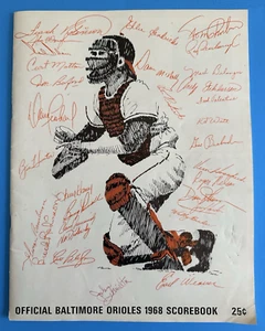 7 settembre 1968 Baltimore Orioles Programma-Score Book Brooks Robinson 2B 3B - Foto 1 di 9