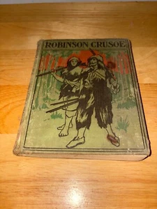 Antique "Robinson Crusoe" Illustrated Children's Hardcover Book - Picture 1 of 16