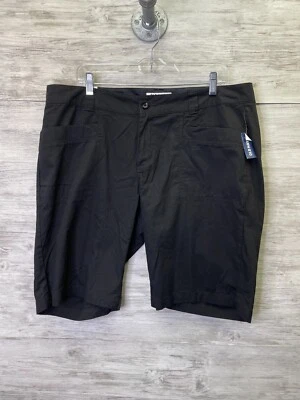 Bermudas Old Navy para mujer 16 negras 100 % algodón tiro medio Foto 1 de 4