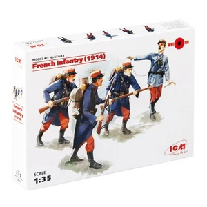 Infantería Francesa (1914), Primera Guerra Mundial 4 Figuras Modelo Kit Escala 1/35 ICM 35682 - Imagen 1 de 12