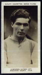 PATTREIOUEX (EARLY) - FOOTBALLERS (FA) - #31 HUMPHRIES, STOCKPORT COUNTY - Picture 1 of 2