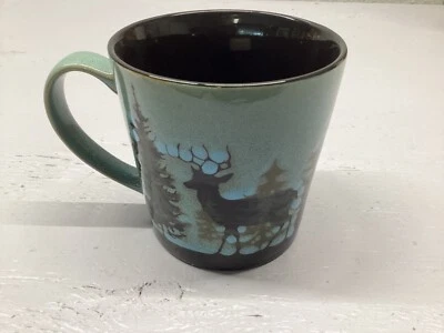 Taza de cerámica Pfaltzgraf - Naturaleza (alce/ciervo) 16 OZ (azul) Foto 1 de 4