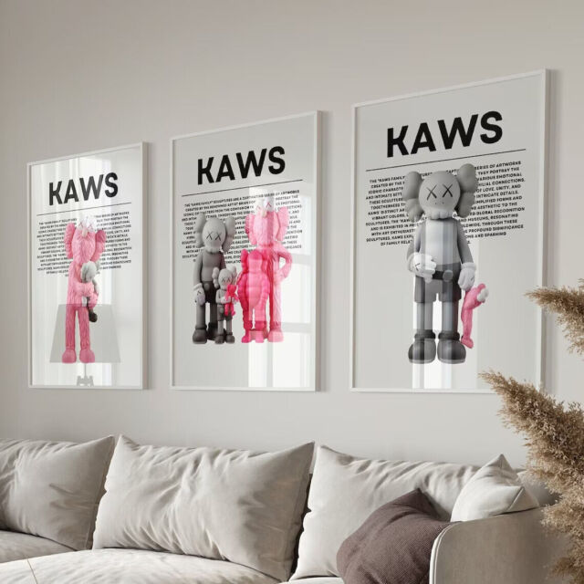 Kaws Supreme Louis Vuitton Canvas poster wall art home decor