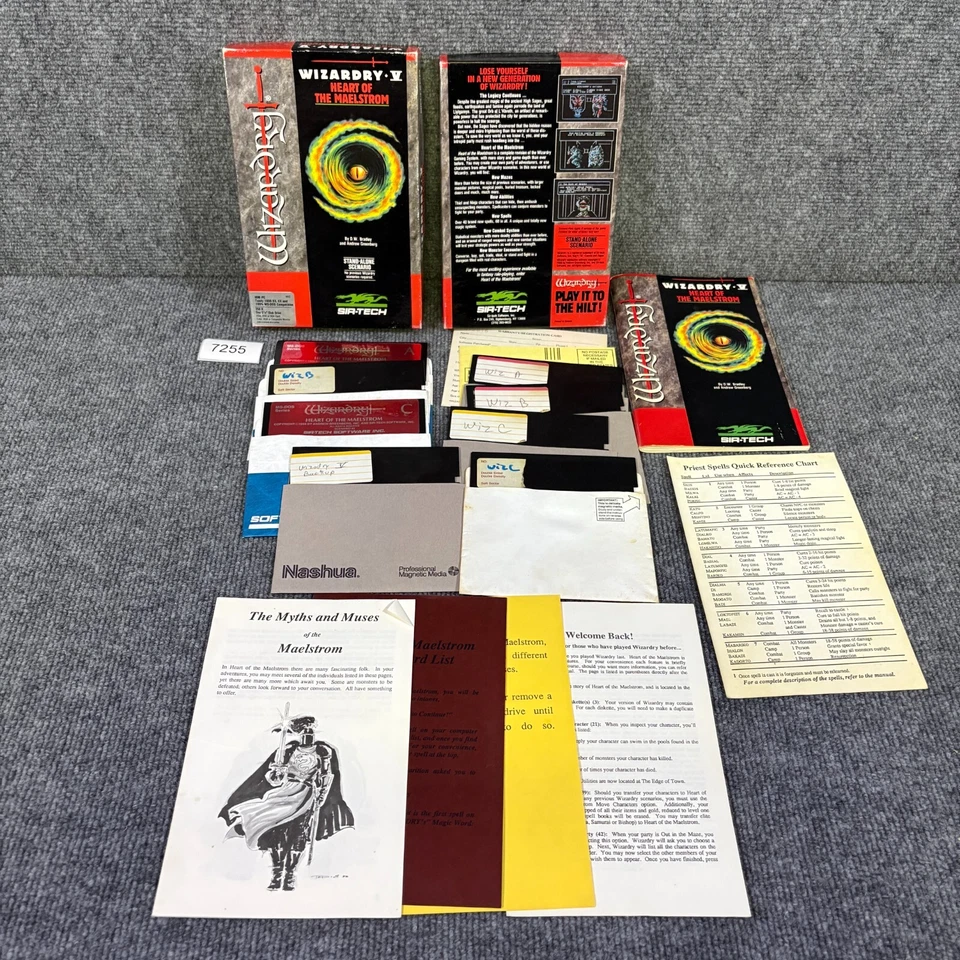 Wizardry V Heart of the Maelstrom IBM PC MS-DOS 5.25 completo con manual en caja en muy buena condición Foto 1 de 4