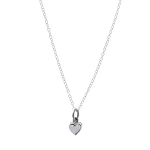 Heart Necklace, 925 Sterling Silver Necklace, Mini Simple Heart Necklace, N5000Z - Picture 1 of 1