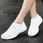Women Flats Shoes Breathable Mesh Platform Sneakers Slip on Soft Knit Sock Flats