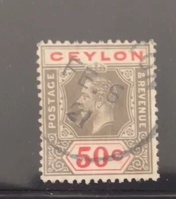 Estampilla postal de Ceilán Scott #240a.Die 1 muy buen estado muy bonito color Foto 1 de 4