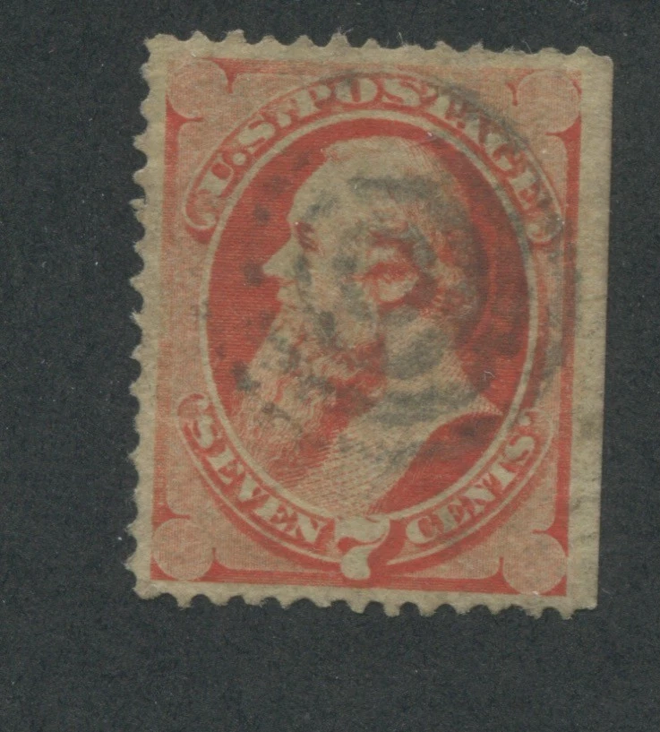 1871 US Stamp #149 7c Used VF Perf 12. Target Cancel Catalogue Value $150 - Image 1 of 1