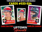 Topps MLB Living Set Bundle Cards 533-534 - CARLTON FISK - CAROS CORREA For Sale