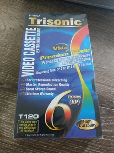 Trisonic Video Cassette T-120~6 Hours~Premium Grade~New ~Shipsn24 - Picture 1 of 4