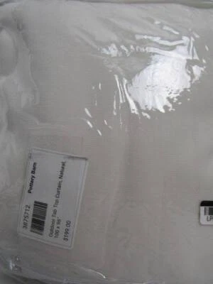 Cortina Pottery Barn Exterior Exterior con Pestaña, 96"L x 100"W Color Natural Nueva Foto 1 de 4