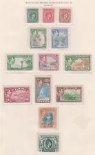 (F198-40) 1938-51 Jamaica set of 13 stamps KGVI 1/2d to 10/- MH (AO)   (GM13)