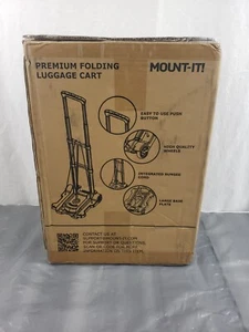 New Mount-It! Luggage Cart with Wheels Foldable Adjustable Compact Lightweight - Picture 1 of 5