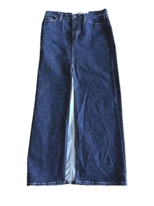 GAP Indigo Blue Long Denim Skirt Size 2 Regular 30” Waist 38” Long - Picture 1 of 5
