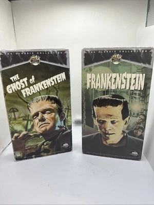 Universal Monsters VHS Lot Of 2 – Frankenstein & The Ghost of Frankenstein - Image 1 of 4