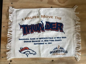 Denver Broncos Towel - Inaugural Game at Invesco Field - Sept 10, 2001 - Thunder - Picture 1 of 2