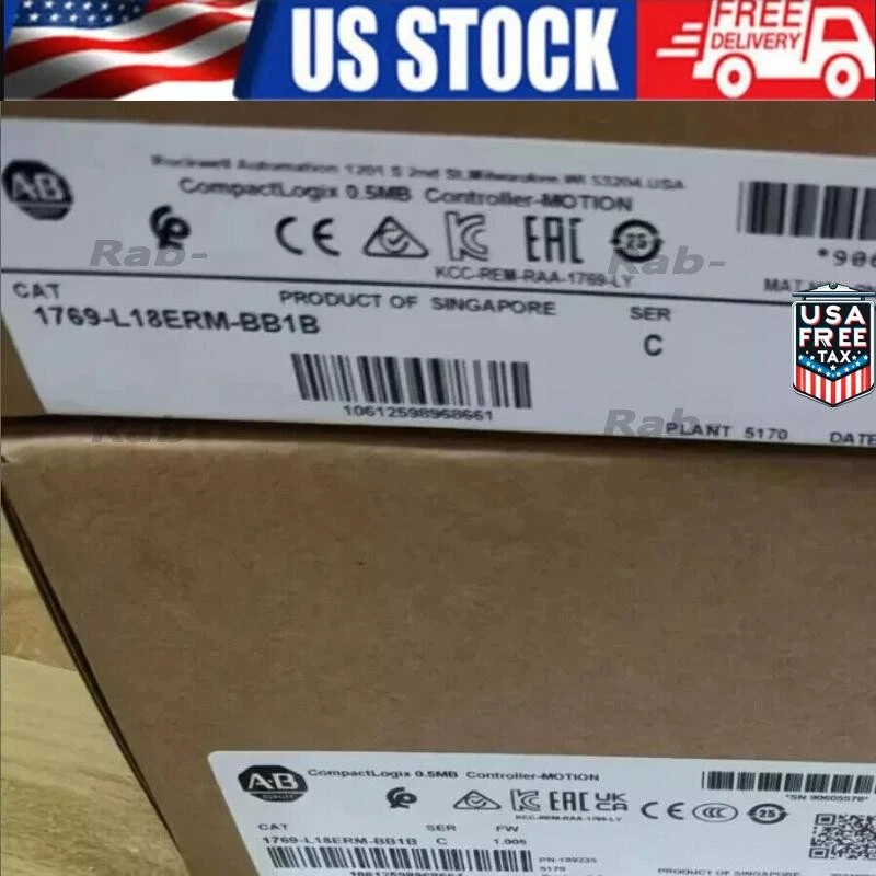 Controlador de movimiento AB 1769-L18ERM-BB1B CompactLogix 0,5 MB nuevo sellado impuestos gratuitos de EE. UU. Foto 1 de 1