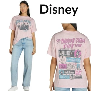 Disney Villains Women’s Juniors Vintage Wash T-Shirt Front/back Small - Picture 1 of 8