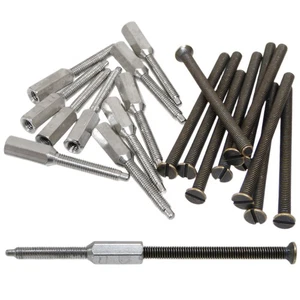 10x Antique Brass M3.5 50mm Socket Screw & Extension Stud Set – 75mm Total Reach - Picture 1 of 18