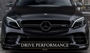Mercedes C Class W205 A S C 205 C63 43 AMG Style Black Front Bumper Grille 18-21 - Picture 1 of 7