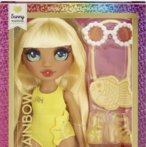 Rainbow High Swim & Style SUNNY MADISON -11" Blonde Swimsuit Doll- W/Sunglasses - Picture 1 of 3