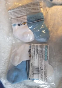 Gerber Baby Unisex 4 Pairs Socks, White, Blue Sports. 2 Packs 0 to 6 Months - Picture 1 of 7