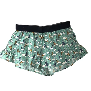 Pantalones Cortos de Pijama Aerie Sleep Motivo Llama Talla Pequeña Volantes Plisado Dobladillo Azul AEO ¡USADOS EN EXCELENTE ESTADO! - Imagen 1 de 8
