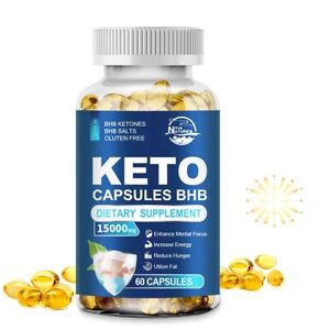 Best BHB Keto Diet Pills 15000mg Burn Fat-ACV Advanced Ketosis,Weight Loss,Detox