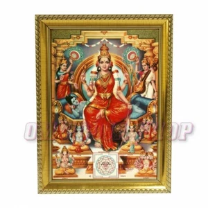 Tripur Sundari Mata Photo Frame Photo Print Tripur Sundari Statue Om Pooja Shop - Picture 1 of 2