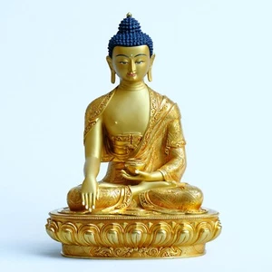 Buddha Figure Statue Gold "Best Quality" 45Cm Shakyamuni Gilded Siddiraj - Picture 1 of 9