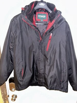 Outdoor Life Men’s Jacket/Coat With Hood 3 In 1 Lined Coat-Coat-Red Jacket SZLG - Image 1 of 4