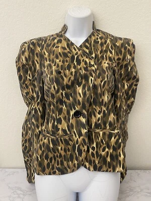 Chaqueta Blazer Kardashian Colección Leopardo Estampado Guepardo Para Mujer’s S Forrada Q Foto 1 de 4