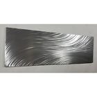 Modern abstract metal wall art. Silver Falls. Silver only.