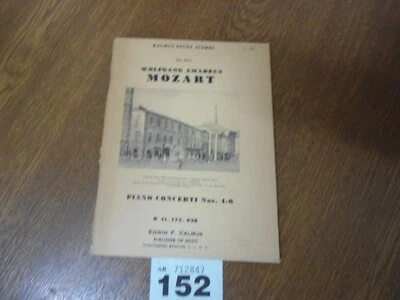 No.971 MOZART Piano Concerti No. 4-6 / KALMUS Study Score - Image 1 of 4