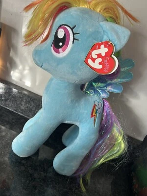 Figura de peluche 2014 Aurora My Little Pony 6" arco iris tablero Mylar cabello descontinuado Foto 1 de 3