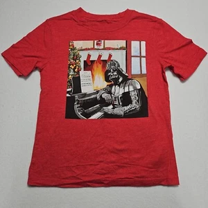 Gap Size Small Disney Star Wars Christmas Darth Vader T-Shirt Stocking Fire - Picture 1 of 6