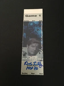BOB LILLY AUTOGRAPHED DALLAS COWBOYS TICKET GAME 1- 7/29/95 JSA - Picture 1 of 2