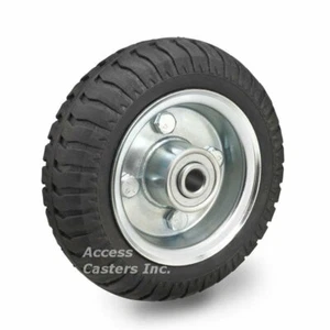 Rueda neumática 6ANF62 6"" x 2"" negra sin plano, capacidad 250 lb, rodamiento de bolas de 1/2 - Imagen 1 de 1