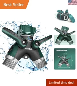 All-Metal Hose Splitter with Leak-Free Connection and Ergonomic Lever Handle - Picture 1 of 11
