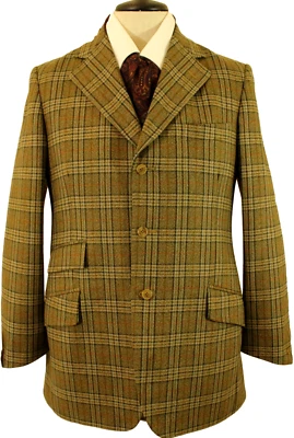 VTG SCOTTISH TWEED GALA FOREST MENS 40" GREEN/BROWN MIX TAILORED TWEED JACKET - Image 1 of 4