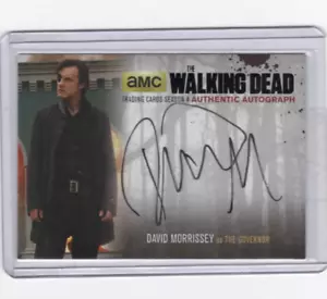 WALKING DEAD SEASON 4 DAVID MORRISSEY/GOVERNOR AUTOGRAPH CARD BLACK FOIL #DM2 - Picture 1 of 2