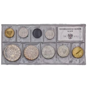AUSTRIA - SERIE DIVISIONALE ZECCA 1967 ARGENTO SILVER - FS/UNC - Foto 1 di 2