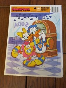 Vintage Disney Donald Duck & Daisy dance w/ jukebox Frame-Tray Puzzle #4510D-43