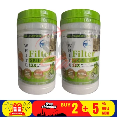 2 x Phyto Filter White Skin Beauty Collagene Whitening Powder di DSM Fresh Stock - Immagine 1 di 4